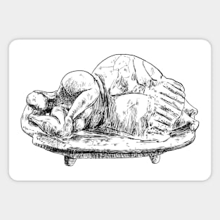 Sleeping Lady of Malta, Fertility Goddess, Prehistory. Magnet